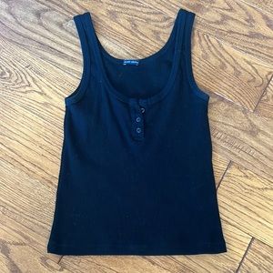 Brandy Melville Black Button Tank
